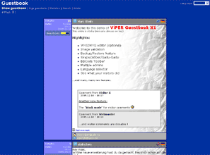 Cheap ViPER Guestbook Blog Web Hosting Example